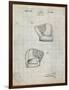 PP538-Antique Grid Parchment A.J. Turner Baseball Mitt Patent Poster-Cole Borders-Framed Premium Giclee Print