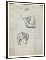 PP538-Antique Grid Parchment A.J. Turner Baseball Mitt Patent Poster-Cole Borders-Framed Premium Giclee Print