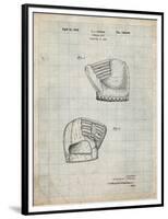 PP538-Antique Grid Parchment A.J. Turner Baseball Mitt Patent Poster-Cole Borders-Framed Premium Giclee Print