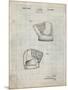 PP538-Antique Grid Parchment A.J. Turner Baseball Mitt Patent Poster-Cole Borders-Mounted Premium Giclee Print