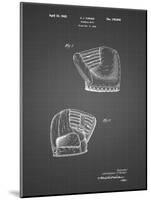 PP538-Black Grid A.J. Turner Baseball Mitt Patent Poster-Cole Borders-Mounted Giclee Print