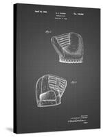 PP538-Black Grid A.J. Turner Baseball Mitt Patent Poster-Cole Borders-Stretched Canvas