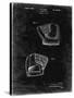 PP538-Black Grunge A.J. Turner Baseball Mitt Patent Poster-Cole Borders-Stretched Canvas
