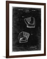 PP538-Black Grunge A.J. Turner Baseball Mitt Patent Poster-Cole Borders-Framed Giclee Print