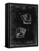 PP538-Black Grunge A.J. Turner Baseball Mitt Patent Poster-Cole Borders-Framed Stretched Canvas