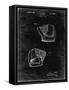 PP538-Black Grunge A.J. Turner Baseball Mitt Patent Poster-Cole Borders-Framed Stretched Canvas