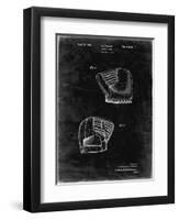 PP538-Black Grunge A.J. Turner Baseball Mitt Patent Poster-Cole Borders-Framed Giclee Print