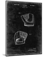 PP538-Black Grunge A.J. Turner Baseball Mitt Patent Poster-Cole Borders-Mounted Giclee Print