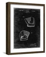 PP538-Black Grunge A.J. Turner Baseball Mitt Patent Poster-Cole Borders-Framed Giclee Print