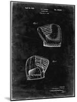PP538-Black Grunge A.J. Turner Baseball Mitt Patent Poster-Cole Borders-Mounted Giclee Print