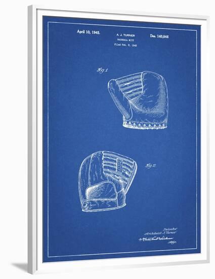 PP538-Blueprint A.J. Turner Baseball Mitt Patent Poster-Cole Borders-Framed Premium Giclee Print