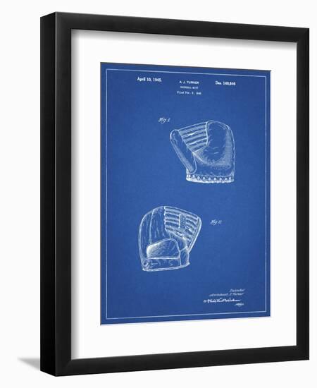 PP538-Blueprint A.J. Turner Baseball Mitt Patent Poster-Cole Borders-Framed Giclee Print