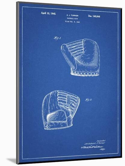 PP538-Blueprint A.J. Turner Baseball Mitt Patent Poster-Cole Borders-Mounted Giclee Print