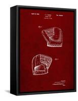 PP538-Burgundy A.J. Turner Baseball Mitt Patent Poster-Cole Borders-Framed Stretched Canvas