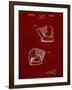 PP538-Burgundy A.J. Turner Baseball Mitt Patent Poster-Cole Borders-Framed Giclee Print