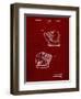 PP538-Burgundy A.J. Turner Baseball Mitt Patent Poster-Cole Borders-Framed Giclee Print