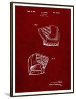 PP538-Burgundy A.J. Turner Baseball Mitt Patent Poster-Cole Borders-Framed Premium Giclee Print