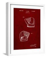 PP538-Burgundy A.J. Turner Baseball Mitt Patent Poster-Cole Borders-Framed Giclee Print