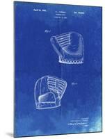 PP538-Faded Blueprint A.J. Turner Baseball Mitt Patent Poster-Cole Borders-Mounted Giclee Print