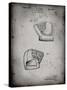 PP538-Faded Grey A.J. Turner Baseball Mitt Patent Poster-Cole Borders-Stretched Canvas