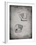 PP538-Faded Grey A.J. Turner Baseball Mitt Patent Poster-Cole Borders-Framed Giclee Print