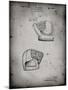 PP538-Faded Grey A.J. Turner Baseball Mitt Patent Poster-Cole Borders-Mounted Giclee Print