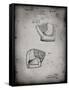 PP538-Faded Grey A.J. Turner Baseball Mitt Patent Poster-Cole Borders-Framed Stretched Canvas