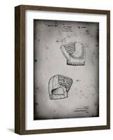 PP538-Faded Grey A.J. Turner Baseball Mitt Patent Poster-Cole Borders-Framed Giclee Print