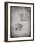 PP538-Faded Grey A.J. Turner Baseball Mitt Patent Poster-Cole Borders-Framed Giclee Print