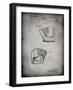 PP538-Faded Grey A.J. Turner Baseball Mitt Patent Poster-Cole Borders-Framed Giclee Print