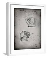 PP538-Faded Grey A.J. Turner Baseball Mitt Patent Poster-Cole Borders-Framed Giclee Print