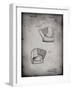 PP538-Faded Grey A.J. Turner Baseball Mitt Patent Poster-Cole Borders-Framed Giclee Print