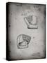 PP538-Faded Grey A.J. Turner Baseball Mitt Patent Poster-Cole Borders-Stretched Canvas