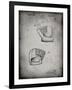 PP538-Faded Grey A.J. Turner Baseball Mitt Patent Poster-Cole Borders-Framed Giclee Print