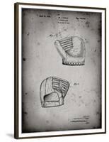 PP538-Faded Grey A.J. Turner Baseball Mitt Patent Poster-Cole Borders-Framed Premium Giclee Print