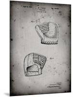 PP538-Faded Grey A.J. Turner Baseball Mitt Patent Poster-Cole Borders-Mounted Premium Giclee Print