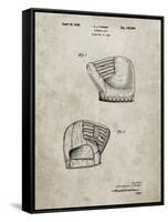 PP538-Sandstone A.J. Turner Baseball Mitt Patent Poster-Cole Borders-Framed Stretched Canvas