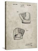 PP538-Sandstone A.J. Turner Baseball Mitt Patent Poster-Cole Borders-Stretched Canvas