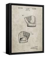 PP538-Sandstone A.J. Turner Baseball Mitt Patent Poster-Cole Borders-Framed Stretched Canvas