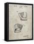 PP538-Sandstone A.J. Turner Baseball Mitt Patent Poster-Cole Borders-Framed Stretched Canvas