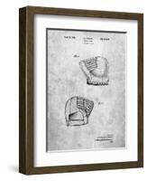 PP538-Slate A.J. Turner Baseball Mitt Patent Poster-Cole Borders-Framed Giclee Print