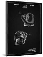 PP538-Vintage Black A.J. Turner Baseball Mitt Patent Poster-Cole Borders-Mounted Giclee Print