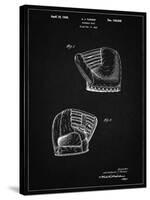 PP538-Vintage Black A.J. Turner Baseball Mitt Patent Poster-Cole Borders-Stretched Canvas