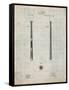 PP539-Antique Grid Parchment Antique Baseball Bat 1885 Patent Poster-Cole Borders-Framed Stretched Canvas