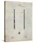 PP539-Antique Grid Parchment Antique Baseball Bat 1885 Patent Poster-Cole Borders-Stretched Canvas