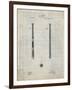 PP539-Antique Grid Parchment Antique Baseball Bat 1885 Patent Poster-Cole Borders-Framed Giclee Print