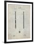 PP539-Antique Grid Parchment Antique Baseball Bat 1885 Patent Poster-Cole Borders-Framed Giclee Print