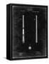 PP539-Black Grunge Antique Baseball Bat 1885 Patent Poster-Cole Borders-Framed Stretched Canvas