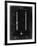 PP539-Black Grunge Antique Baseball Bat 1885 Patent Poster-Cole Borders-Framed Giclee Print