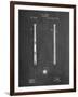 PP539-Chalkboard Antique Baseball Bat 1885 Patent Poster-Cole Borders-Framed Giclee Print